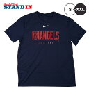 ナイキ ロサンゼルス・エンゼルス 半袖 Tシャツ ノックアウト レジェンド Los Angeles Angels Nike Navy Knockout Lege...