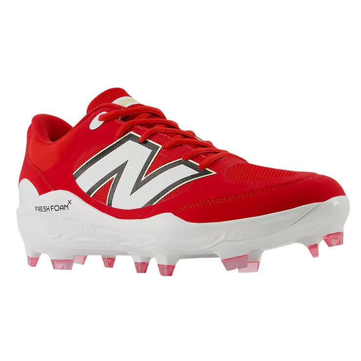 【2025モデル】ニューバランス 野球 ポイントスパイク FRESH FOAM X MOLDED レッド 3000V7 2E 25.0〜30.0 PL3000R...