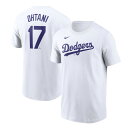 ナイキ 大谷翔平 ロサンゼルス・ドジャース ネーム&ナンバー 半袖 Tシャツ メンズ ユニセックス N199-10A-LD9-01E 大谷選手 大谷 グッズ MLB メジャーリーグ 白 nike