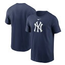 ナイキ ニューヨーク・ヤンキース 半袖 Tシャツ ラージロゴ コットン New York Yankees Nike Navy Fuse Logo T-Shirt...