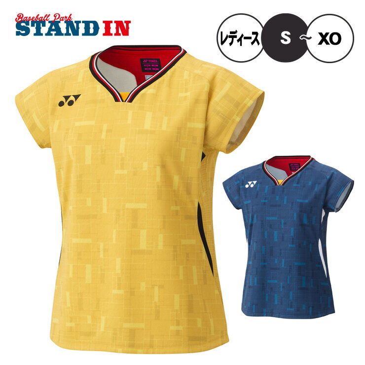 乐天商城 - ヨネックス YONEX ウィメンズ ゲームシャツ フィットタイプ 半袖 テニスウェア バドミントンウェア レディース 20917 スポーツウェア yon25fw