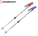 24-25 KIZAKI キザキ SLALOM JR-TL KPBB-7050 スラロームジュニアテレスコ 伸縮スキーポール ストック 子供用$