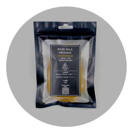 24-25 ササハラワックス 笹原 非フッ素ワックス BASE WAX ORANGE 40g ベースワックス オレンジ パラフィン 気温−25℃〜ー5℃ 低温 乾燥雪 圧雪 アイスバーン 硫安*