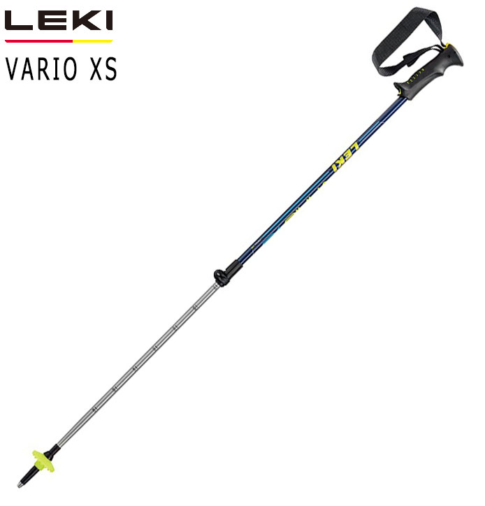 22-23 LEKI レキ VARIO XS 649 20521 バリオXS スピードロック 伸縮・調整式 スキーストック ポール ジュニア キッズ*