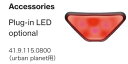 25年 uvex ウベックス Plug-in LED urban planet用 4191150800自転車 ヘルメット用ライト*