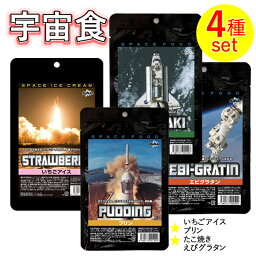 宇宙食 宇宙食Aセット（ストロベリーアイス、プリン、たこ焼き、えびグラタン）,SPACE FOODS