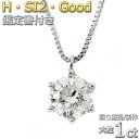 FOREST OF THE JEWELRY ネックレス ダイヤモンド ネックレス 一粒 1カラット プラチナ Pt900 1ct ダイヤネックレス 6本爪 Hカラーアップ SI2 Good 鑑定書付き【キラキラ感アップ！】