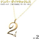 FOREST OF THE JEWELRY ネックレス ナンバー ネックレス ダイヤモンド ネックレス 一粒 0.01ct K18 ゴールド 数字 2 ダイヤネックレス ラッキーナンバー 大人女子 かわいい シンプル ペンダント