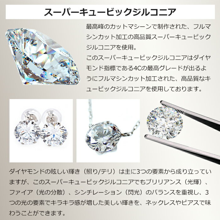 スーパーキュービックジルコニアネックレスプラチナPt900大粒1ct高品質ハート&キューピッドH&Cシンプルペンダント