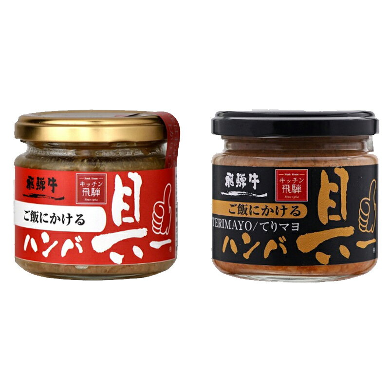 キッチン飛騨 ご飯にかける飛騨牛ハンバ具ー&てりマヨ味、(各1個)計2個セット