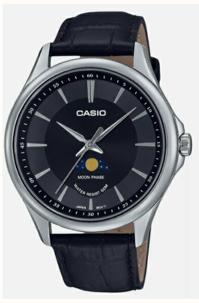 CITIZEN - CASIO カシオ ムーンフェイズ 月齢 ウォッチ 時計 ブラック
