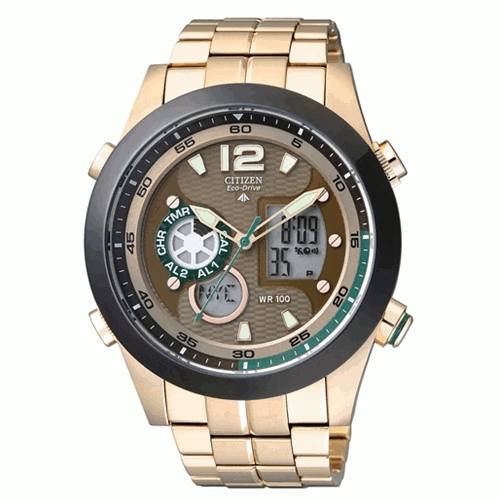 CITIZEN JZ1002-56W シチズン プロマスター エコドライブ プロマスター ワールドタイム クロノグラフ アナデジ メンズ ウォッチ 腕時計 時計 ゴールドカラー【送料無料】【代引手数料無料】【ベルト調整無料】