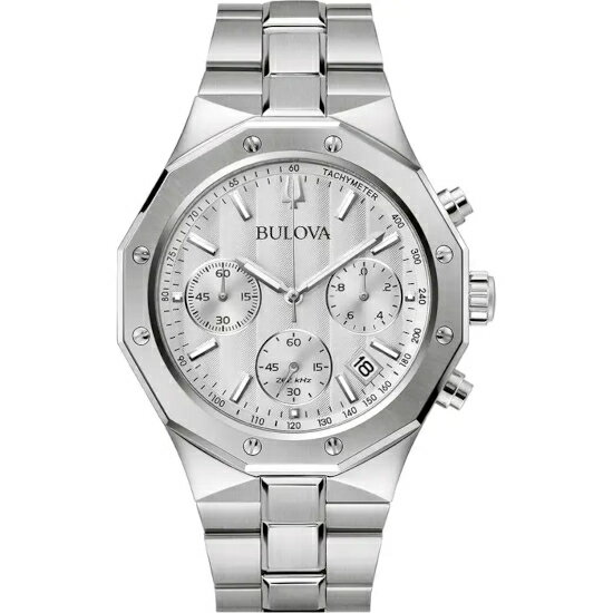 OMEGA - BULOVA ブローバ PRECISIONIST 96B408 プレシジョニスト クロノグラフ メンズ ウォッチ【ベルト調整無料】