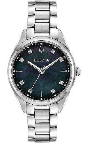 BULOVA 96P198 ブローバ マザーオブパール レディースウォッチ 女性用 8pダイヤモンド 腕時計【送料無..
