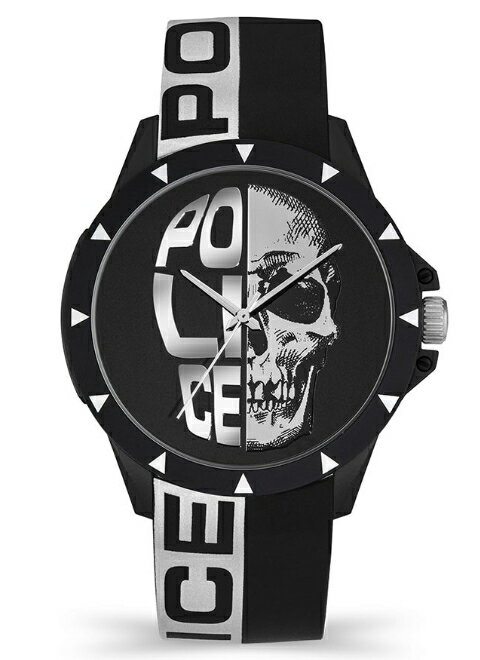 日本未発売 ポリス スカル ドクロ 骸骨 メンズ ウォッチ 時計 腕時計 POLICE PEWUM2119562