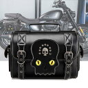 スカル 髑髏 サドルバッグ シングル バイカーバッグ オートバイ サポートベルト付き メタル パンク アクセサリー バイク用品 ハンドバッグ ツールバッグ サイ...