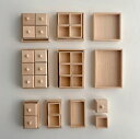 ミニチュア家具 ドールハウス 木製 収納ボックス トレイ 蓋付き 箱 小物収納 ナチュラル雑貨 木工雑貨 収納ケース ミニチュア小物 インテリア 飾り ディスプ...