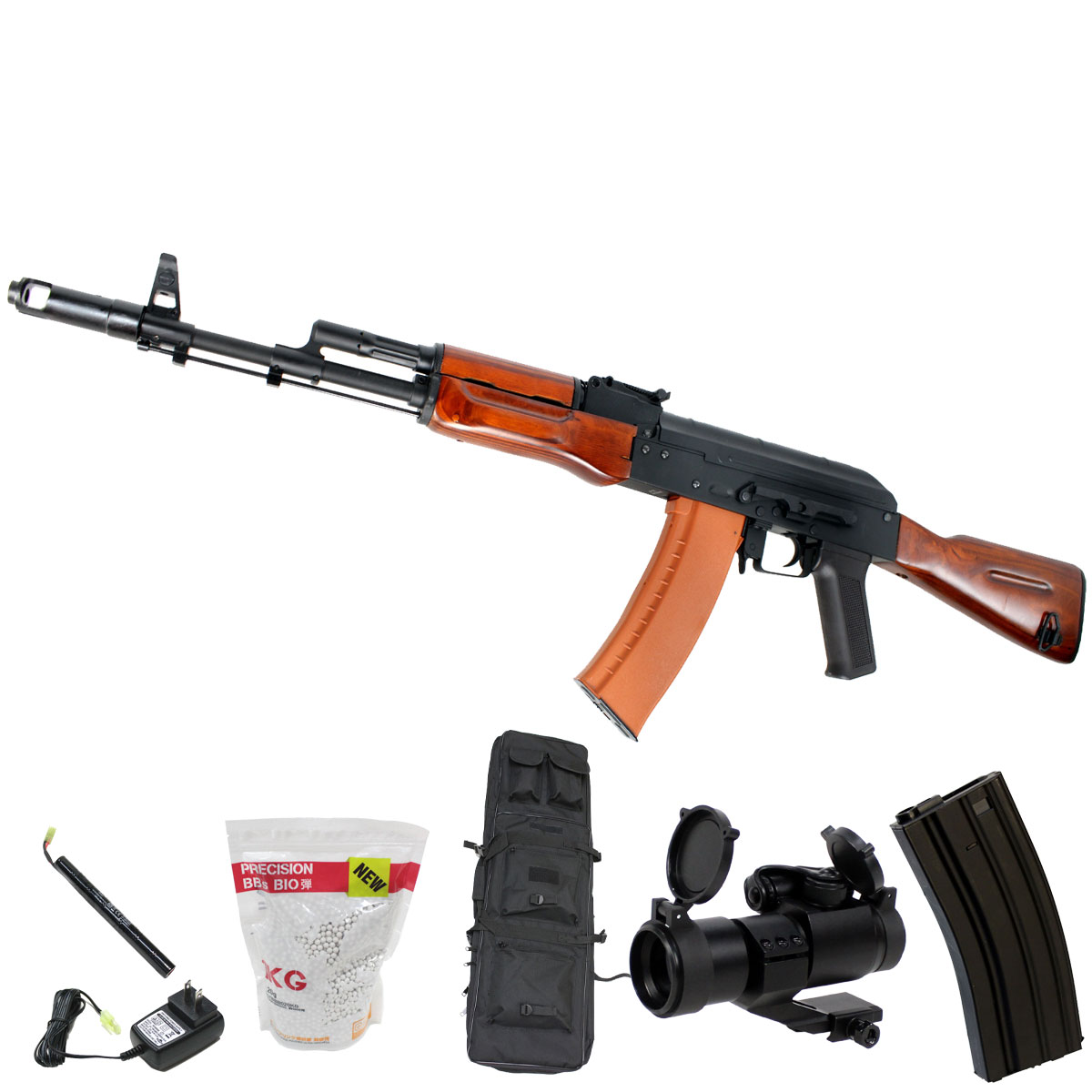 【本体セット】S&T AK-74N フルメタル G3電動ガン リアルウッド