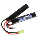 《5月23日再入荷》S&T Lipo7.4v 1300mAh 2セパレートバッテリー(103*20*7.5*2)(STLBY05)
