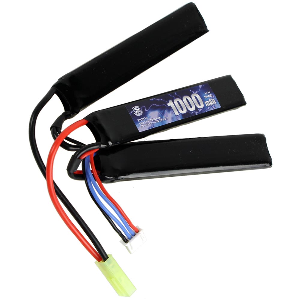 《今月のフェア》S&T Lipo 11.1v 1000mAh 3セパレートバッテリー(103*20*5.5*3)(STLBY15)