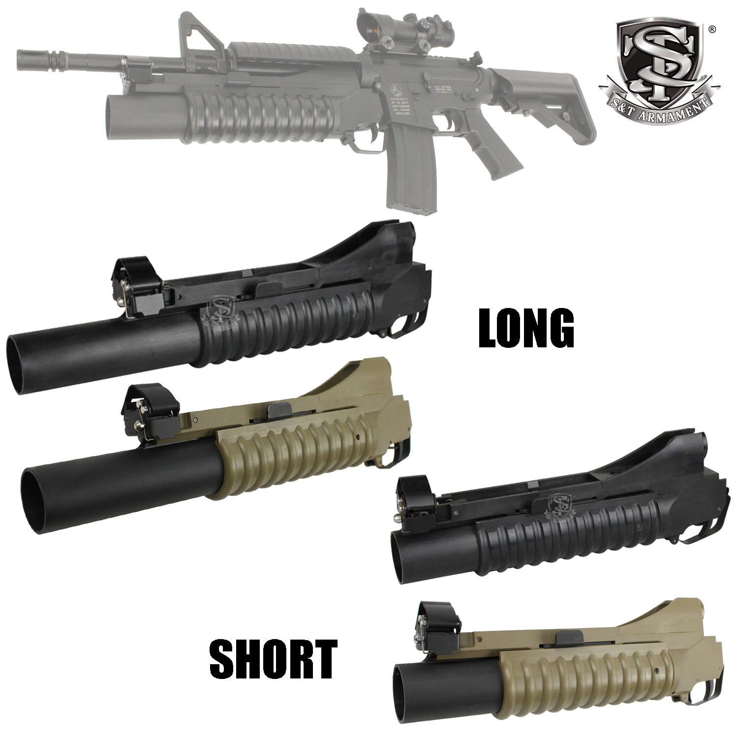 S&T M203タイプ FRP グレネードランチャー DE ショート