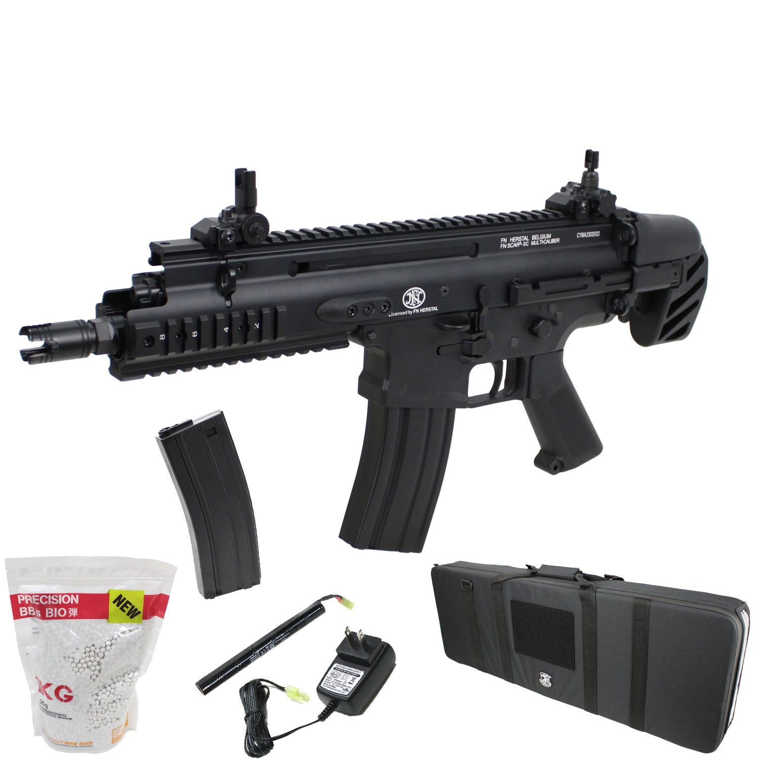 �ڥ��ꥹ�ޥ�BOX6�����åȡ�CYMA/CYBERGUN SCAR-SC �ե�᥿��ETU��ư���� BK �ڹ��6�����åȡ�