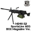 《楽天スーパーフェア》S&T M249 SAW E2 BK スポーツライン電動ガン 【BOXマガジン仕様】(無刻印)【180日間安心保証つき】