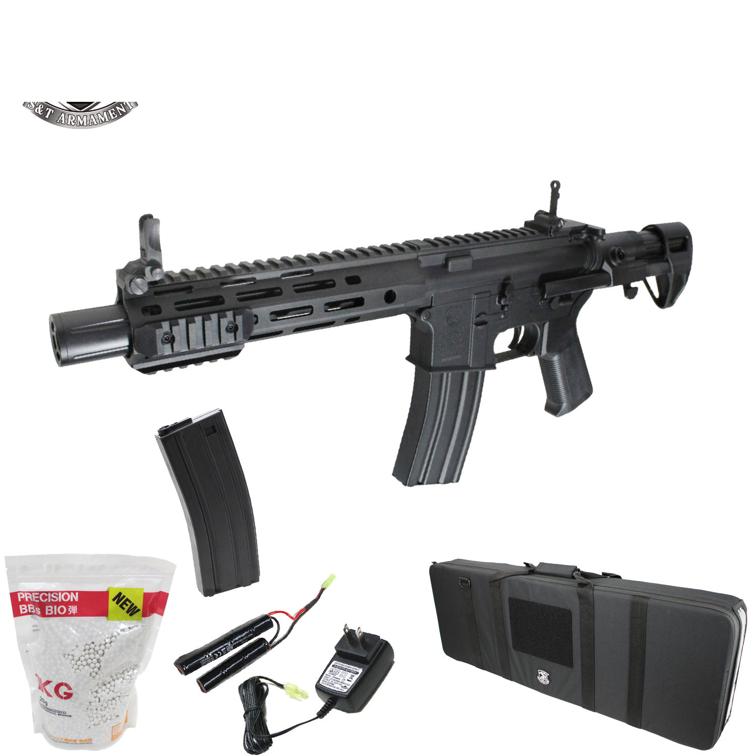 �ڥ��ꥹ�ޥ�BOX6�����åȡ�S&T M4 URX4 M-LOK SD PDW-M �����󥸥㡼�饤�� G3��ư����BK(COLT���)�ڹ��6�����åȡ�