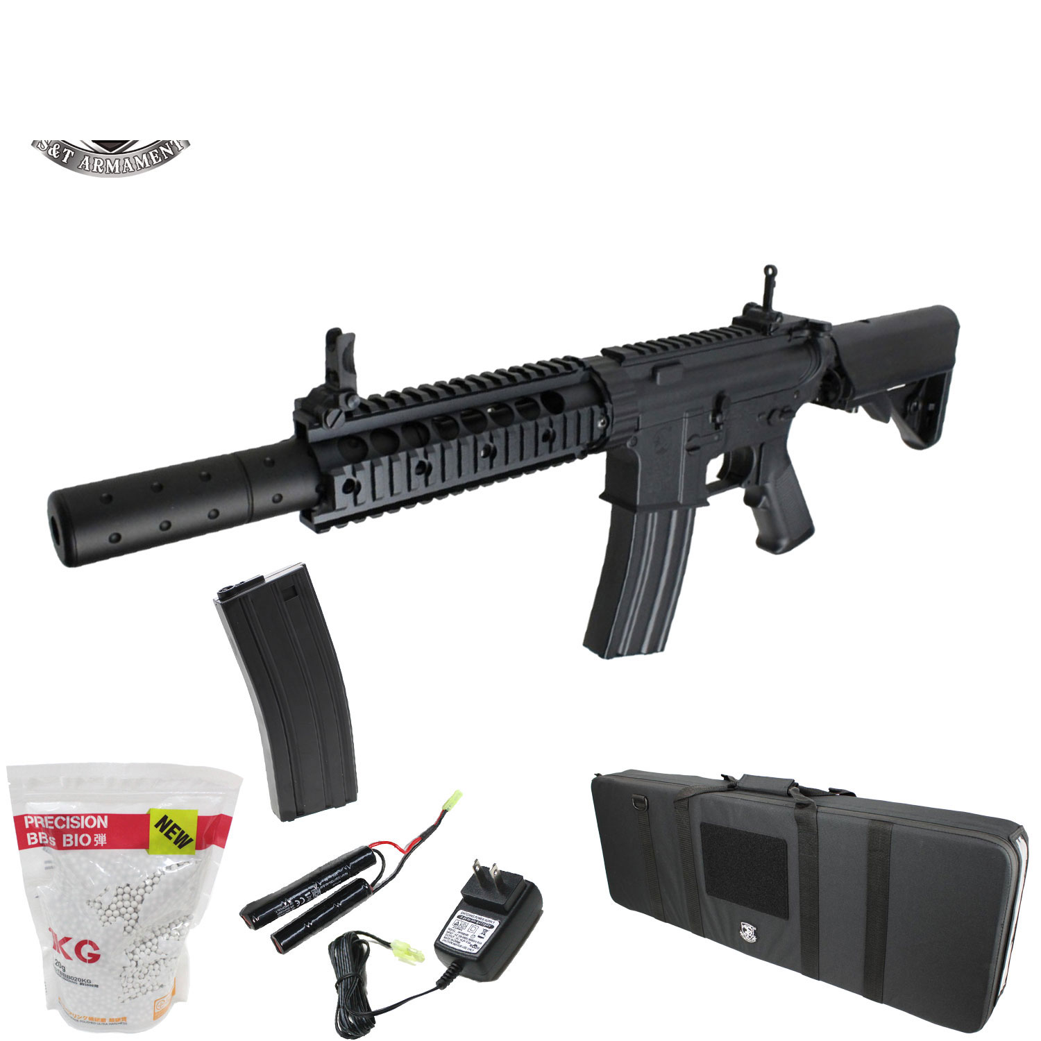 �ڥ��ꥹ�ޥ�BOX6�����åȡ�S&T M4 CQB FF 7����� �����󥸥㡼�饤�� G3��ư����BK��COLT����ˡڹ��6�����åȡ�