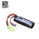 《GWフェア》S&T 7.4v Lipo 600mAh 40C コンパクトバッテリー ミニコネクター(60*19*14)