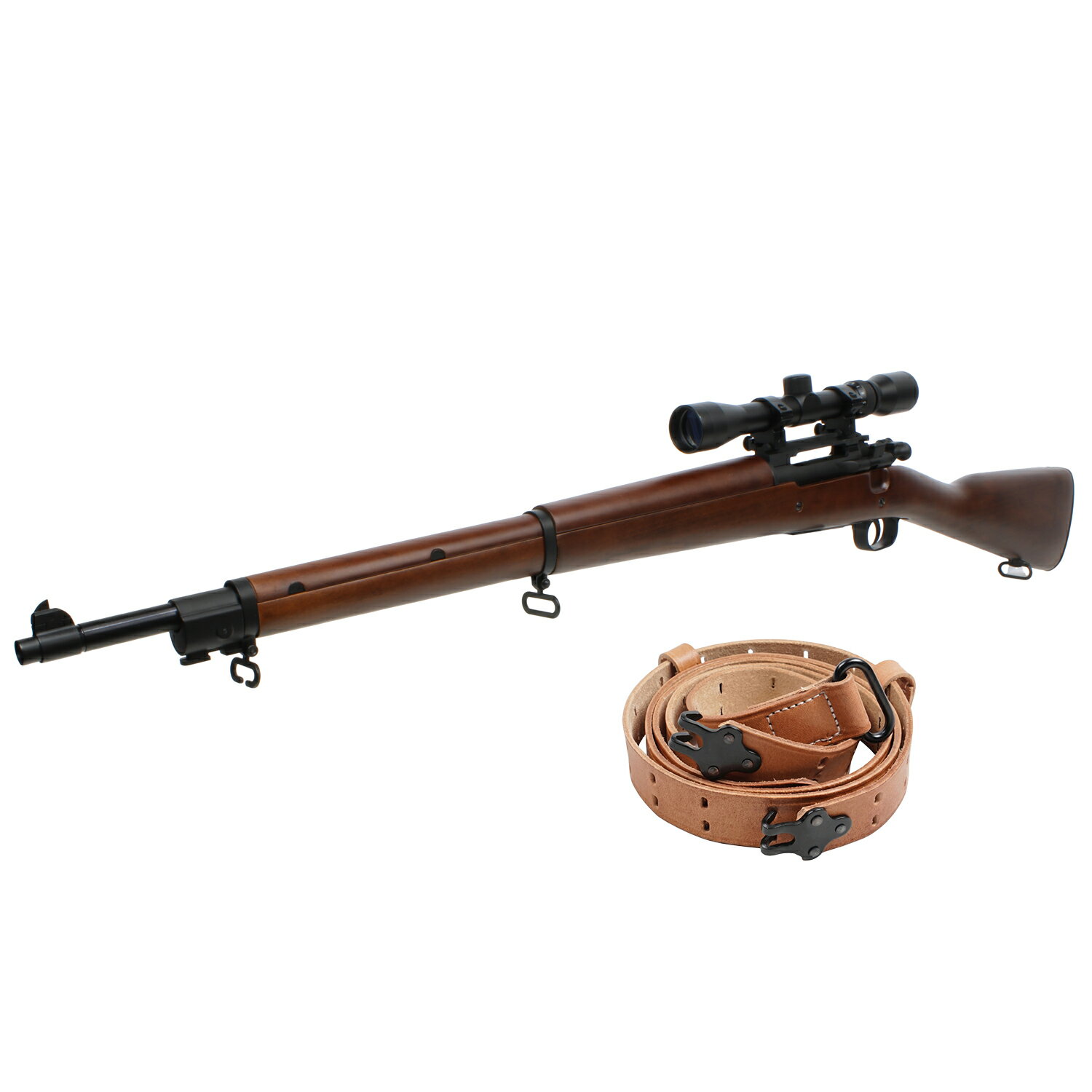 S&T M1903A3 リアルウッド スナイパー コンプリートパック 【M40タイプスコープ＆M1907レザースリングセット】