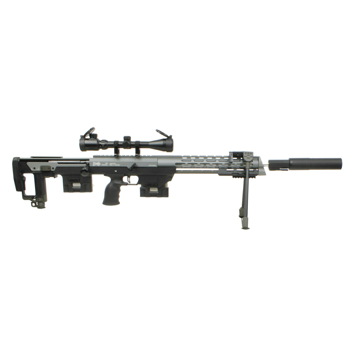 《セット品フェア》S&T DSR-1 ガスライフル Grey ショートバレル【サイレンサー・スコープセット】
