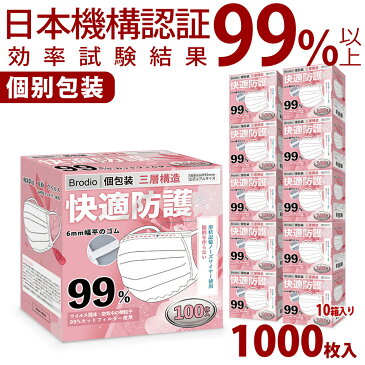 【2〜3日以内に発送】粉盒マスク 個包装 1000枚(100枚入*10箱) 小さめサイズ 女性子供用 平ゴム 使い捨てマスク マスクゴム プリーツ 不織布マスク 飛沫花粉対策 防護マスク 耳痛くならない