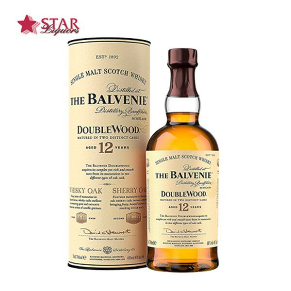 ザ バルヴェニー 12年 ダブル ウッド 40度 700ml [専用箱付き]THE BALVENIE DOUBLEWOOD AGED 12 YEARS 正規品 ...