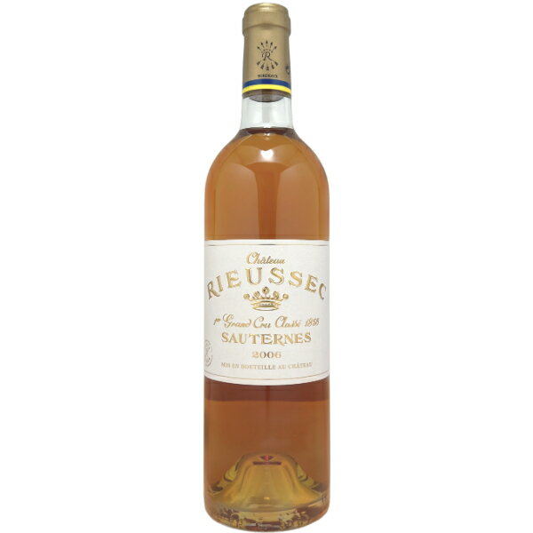 フランスワイン シャトー リューセック 2006 Rieussec 750ml 御祝 御礼 御供 【店頭受取対応商品】 ボルドー ソーテルヌ｜バルサック地区 AOC ソーテルヌ 第1級 ミディアムボディ 白ワインフランス ワイン wine ギフト フランス 貴腐ワイン 母の日 新生活