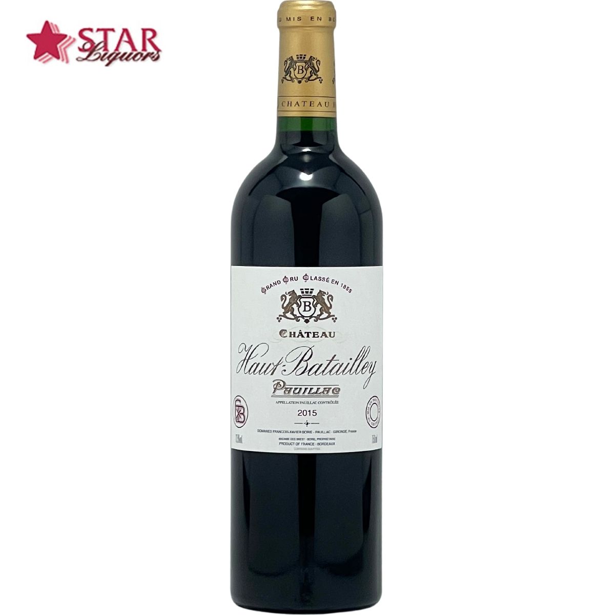 シャトー オー バタイエ 2015Ch Haut Batailley　2015ワイン 赤ワイン 750ml ボルドー ポイヤック フランスワイン ボルドーワイン ポイヤックワイン フランス赤ワイン ボルドー赤ワイン ポイヤック赤ワイン 御中元 暑中御見舞 残暑御見舞 帰省お土産 star-10007354 スターリカーズ楽天市場店 サンプル画像2