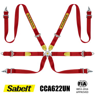 SabeltサベルトシートベルトCCA622UN6点式ハーネスツーリングカー用FIA8853-2016公認(2018年製造モデル)