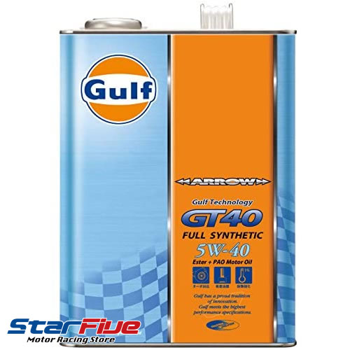 GULF/ガルフ エンジンオイル ARROW GT40(アロー) 5W-40 4L 化学合成油