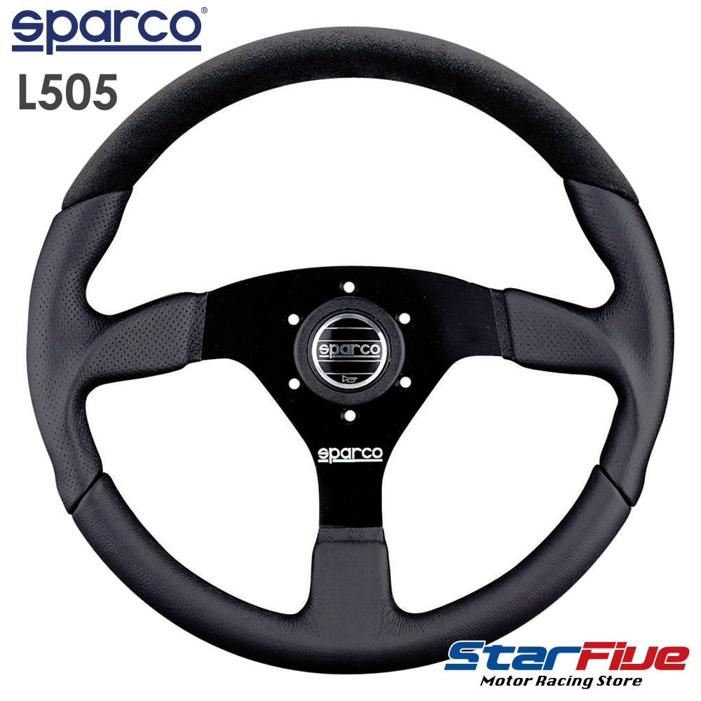 スパルコ ステアリング L505 レザー 350mm/DEEP0mm Sparco