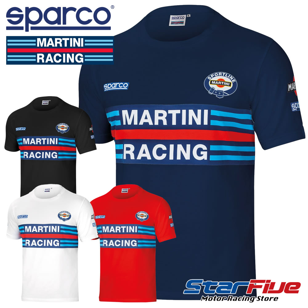 スパルコ×マルティーニレーシング Tシャツ REPLICA Sparco MARTINI RACING