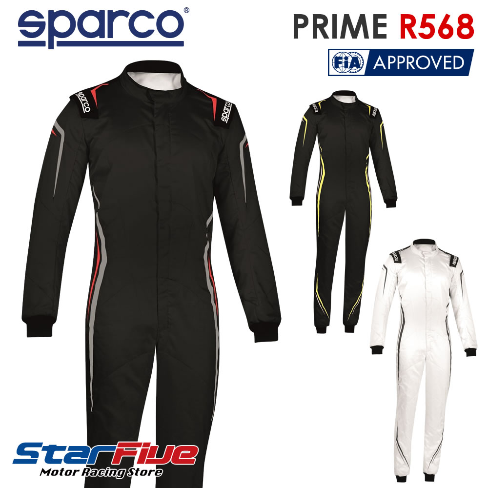 スパルコ レーシングスーツ 4輪用 PRIME プライム R568 FIA8856-2018公認 Sparco 2024年継続モデル