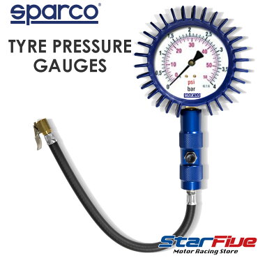 スパルコエアゲージアナログタイヤ空気圧計測Φ100mmSparco2021年モデル