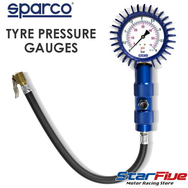 スパルコエアゲージアナログタイヤ空気圧計測Φ63mmSparco2021年モデル