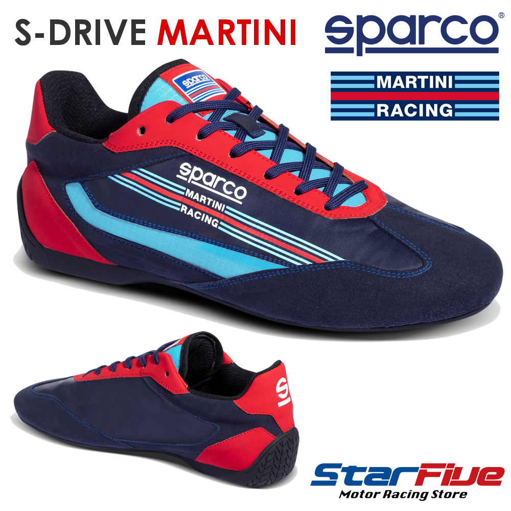 スパルコ マルティーニレーシング ドライビングシューズ S-DRIVE エスドライブ スニーカー Sparco MARTINI RACING 2023年モデル