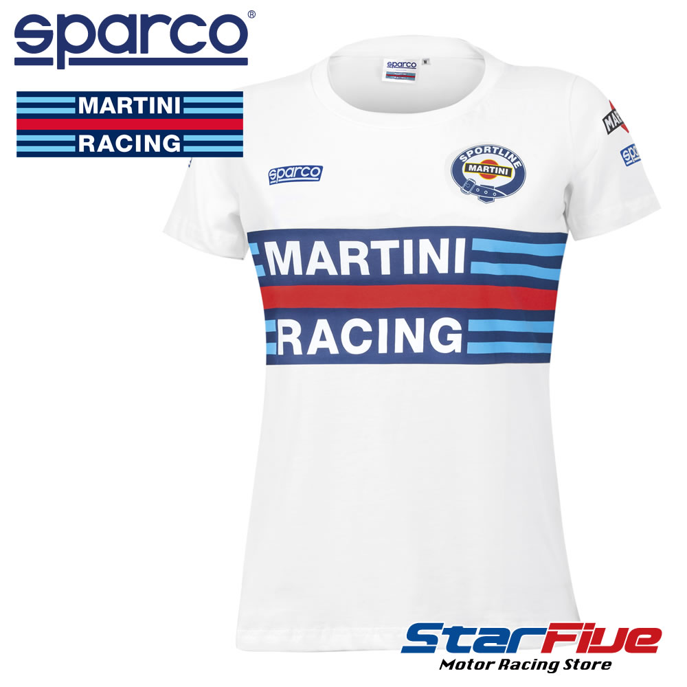 スパルコ マルティーニレーシング Tシャツ レディース REPLICA LADY Sparco MARTINI RACING 2025年継続..