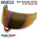 スパルコ ヘルメット ミラーシールド レッド RED IRIDIUM VISOR SKY RF-7W/AIR PRORF-5W用 Sparco