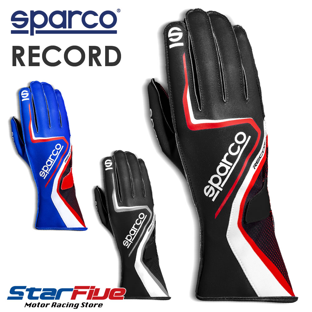 スパルコ レーシンググローブ カート用 RECORD レコード 外縫い Sparco 2024年モデル