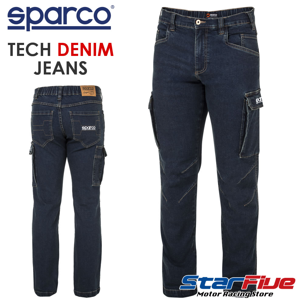 スパルコ ワークパンツ TECH DENIM JEANS テック デニム ジーンズ ストレッチ Sparco 2024年モデル