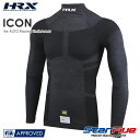 HRX 耐火シャツ 4輪用 ICON アイコン ブラック FIA8856-2018公認 耐火 アンダーウェア