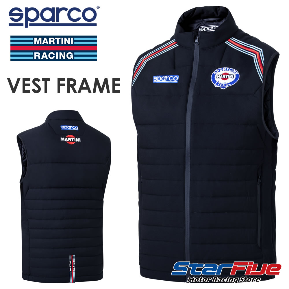 スパルコ×マルティーニレーシング ベスト ジレ FRAME VEST フレーム Sparco MARTINI RACING 2024年モデル